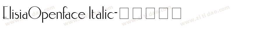 ElisiaOpenface Italic字体转换